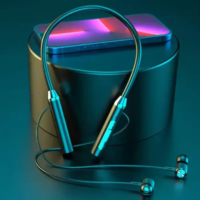 Neckband Wireless Earbuds – BT 5.2, Sweatproof, Magnetic Earpieces