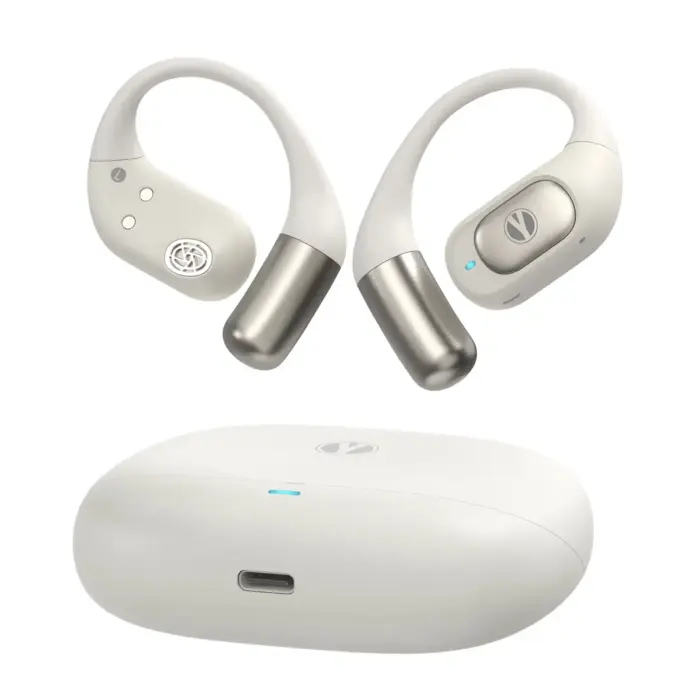 Open-Ear Wireless Earbuds with Titanium Hook, Bluetooth 5.4 & ENC